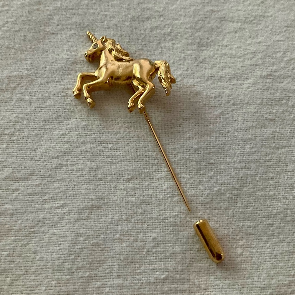 Avon 1998 Vintage New Mythical Unicorn Stick Pin - Picture 7 of 8